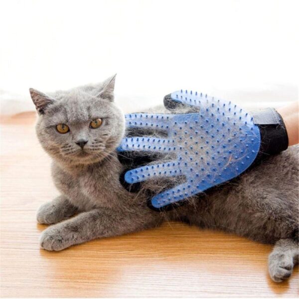 Luva Magica Massageadora Tira Pelos Cães E Gatos Silicone - Imagem 2