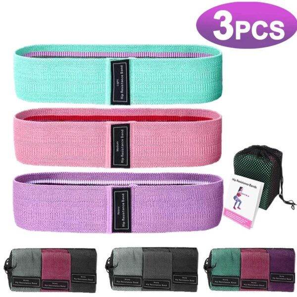 Kit 3 Faixas Elásticas De Exercício Hip Resistance Bands - Imagem 4