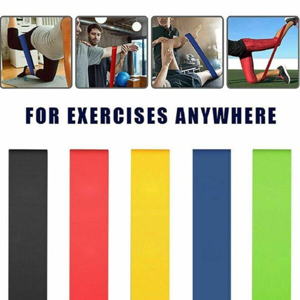 Kit Faixa Elástica Band Extensor 5 NÍveis Resistance Belt - Imagem 5