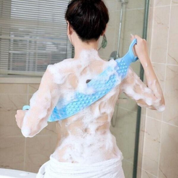 Esfoliante Corporal Banho Escova Silicone Limpeza Azul - Imagem 5
