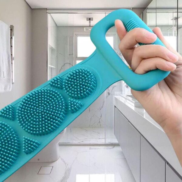 Esfoliante Corporal Banho Escova Silicone Limpeza Azul - Imagem 2
