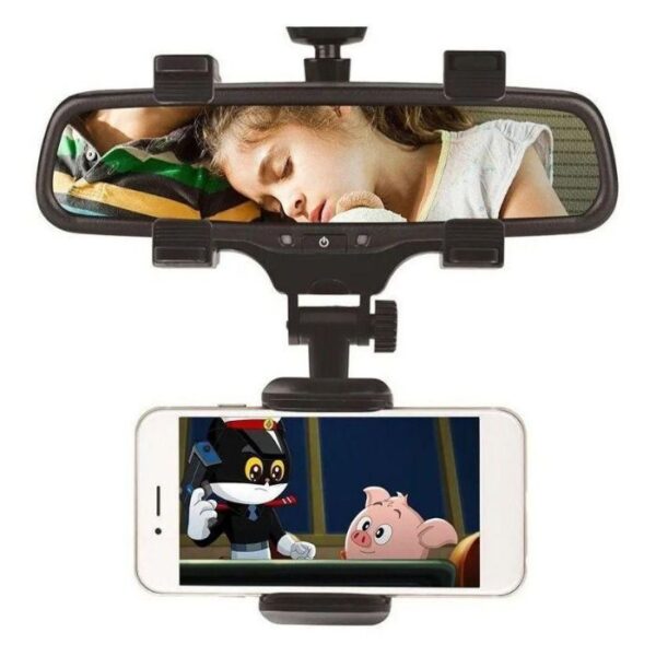 Suporte Veicular Retrovisor De Carro Celular Smartphone Gps - Imagem 6