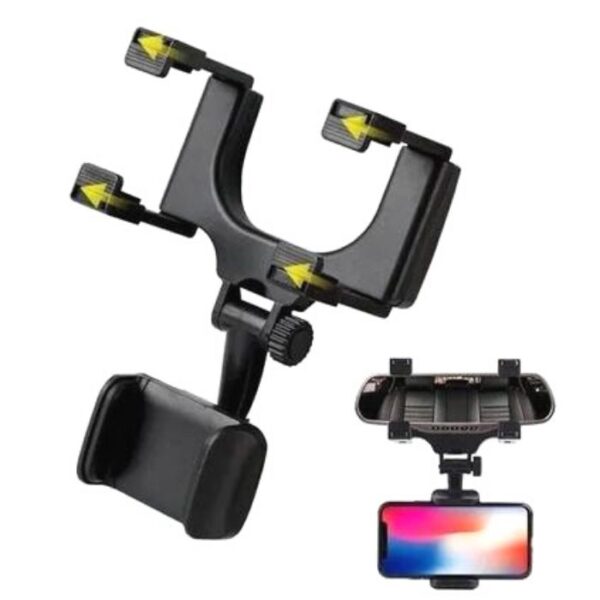 Suporte Veicular Retrovisor De Carro Celular Smartphone Gps - Imagem 2