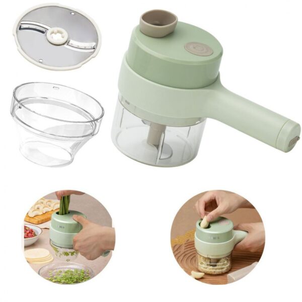 Cortador Triturador Elétrico Multifuncional Para Vegetais E Carnes Aço Inoxidável - Imagem 4
