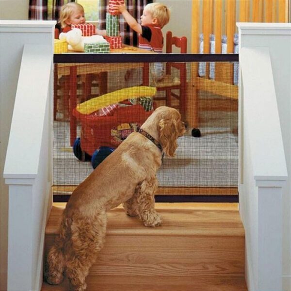 Tela Protetora Porta Grade Bebes Cães Gatos Pet 182x76cm - Imagem 6