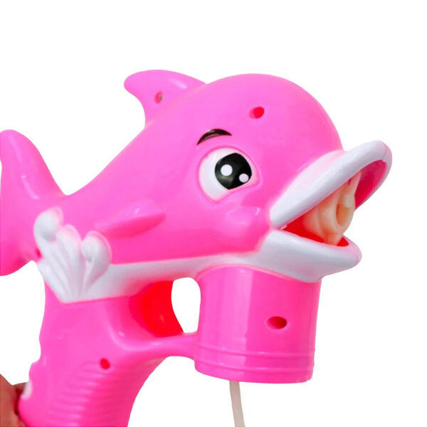 Lança Bolhas De Sabão Pistola Lançador De Bolinhas Golfinho - Imagem 2