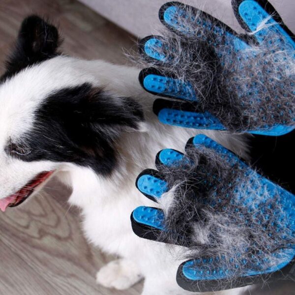 Luva Magica Massageadora Tira Pelos Cães E Gatos Silicone - Imagem 9