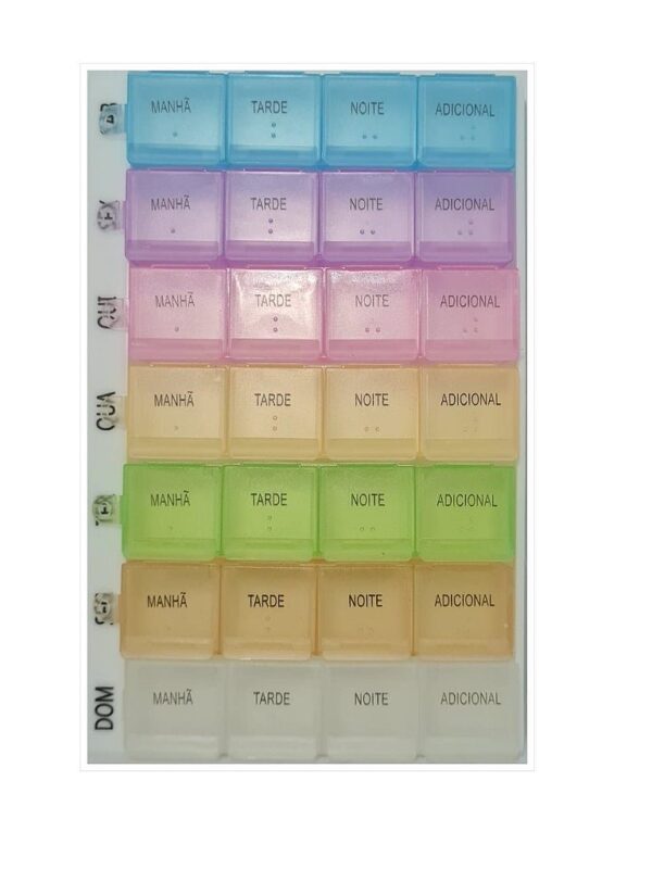 Porta Comprimidos Medicamento Semanal Dia Destacável - Imagem 6