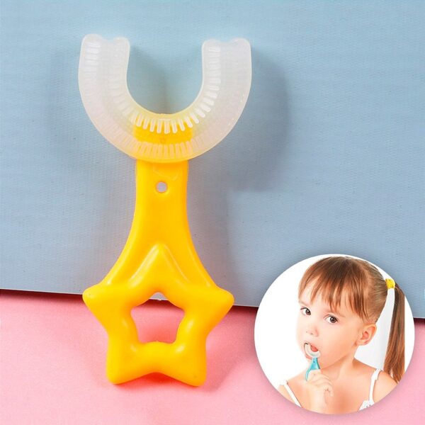 Escova De Dentes Infantil De Silicone Formato Em U 360º Grau - Imagem 7