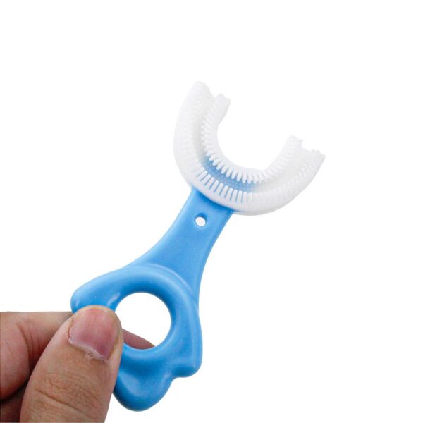 Escova De Dentes Infantil De Silicone Formato Em U 360º Grau - Imagem 5
